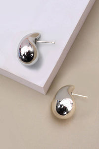 JOSSLYN by Wall to Wall - GRACEFUL LIGHTWEIGHT TEARDROP EARRINGS | Silver