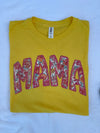 Yellow Floral Mama  Tee