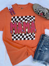 Retro Mama Checkered Melon T-Shirt