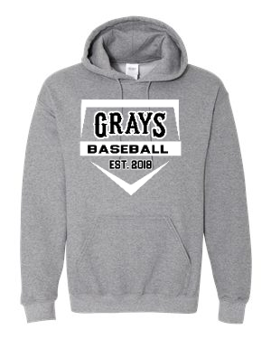 Gildan Heavy Blend Hooded Sweatshirt - Graphite Heather Home Plate