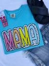 Mama Poka Dot Blue Tee