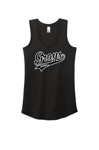 District Womens Perfect Tri Racerback Tank - Black Swoosh