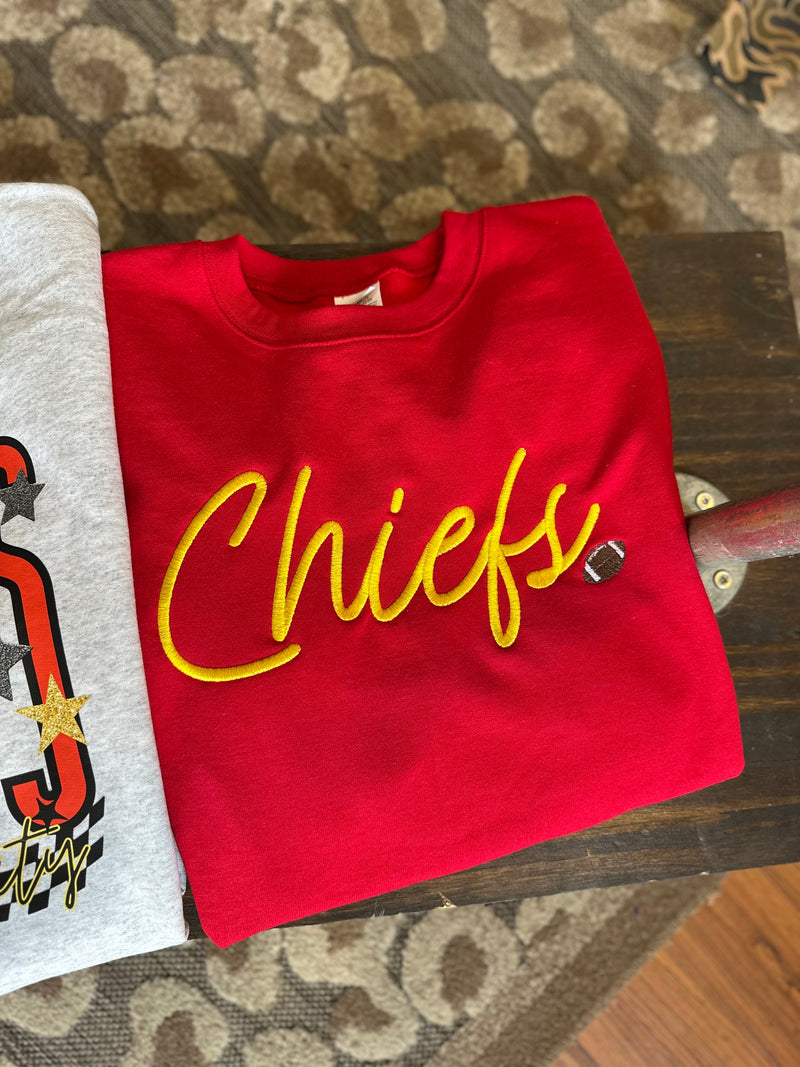 Chiefs Football Embroidery Sweatshirt