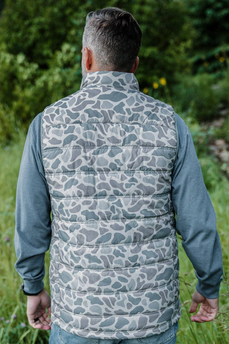 BURLEBO - Puffer Vest - Classic Deer Camo