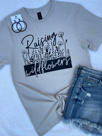 Raising Wildflowers Lilac Gray T-shirt