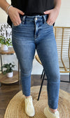 Vervet Carlene Mid Rise Crop Slim Straight Jean