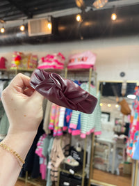 Maroon Pleather Headband