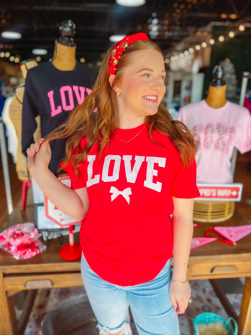 Love Bow Comfort Color Tee