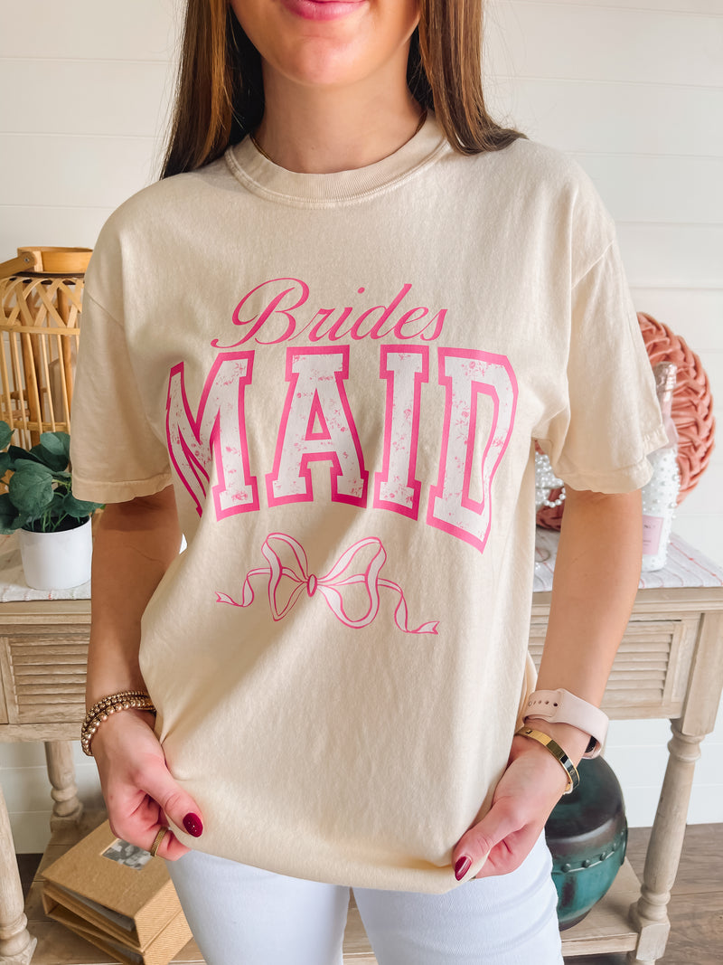 Floral Bridesmaid Bow Tee