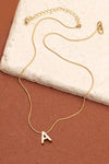 JOSSLYN by Wall to Wall - DELICATE SNAKE CHAIN INITIAL PENDANT NECKLACE