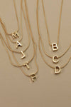 JOSSLYN by Wall to Wall - DELICATE SNAKE CHAIN INITIAL PENDANT NECKLACE