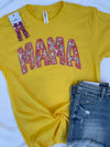 Yellow Floral Mama  Tee