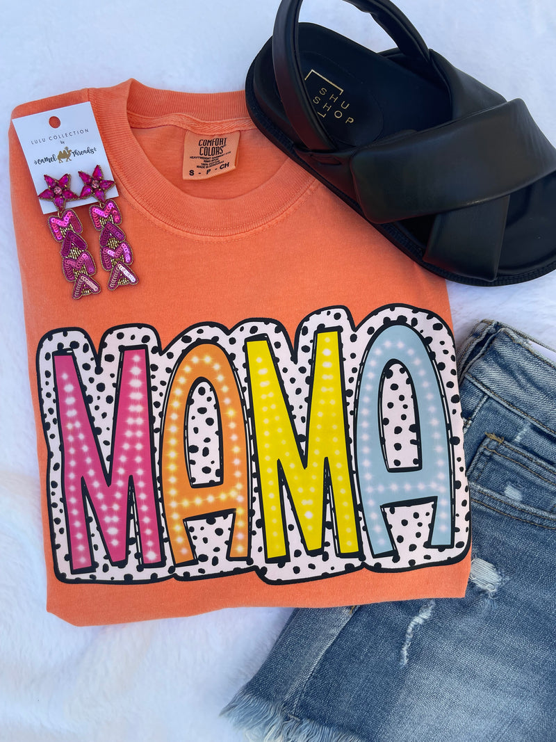 Mama Poka Dot Melon Tee