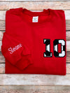 Custom Soccer Number Sweatshirt