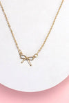 JOSSLYN by Wall to Wall - MINI GOLD BOW CHARM NECKLACE