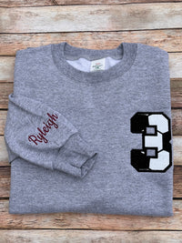 Custom Soccer Number Sweatshirt