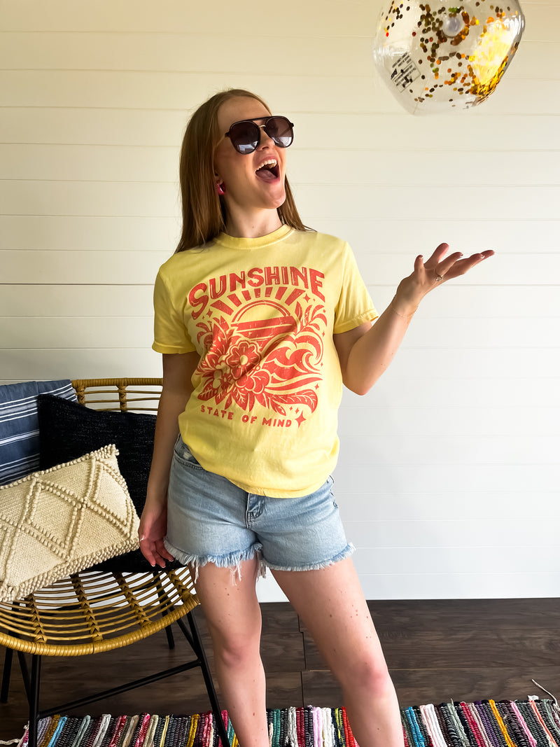 Sunshine State of Mind Yellow Tee