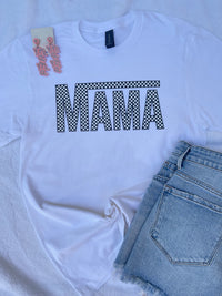 Checkered Mama Tee