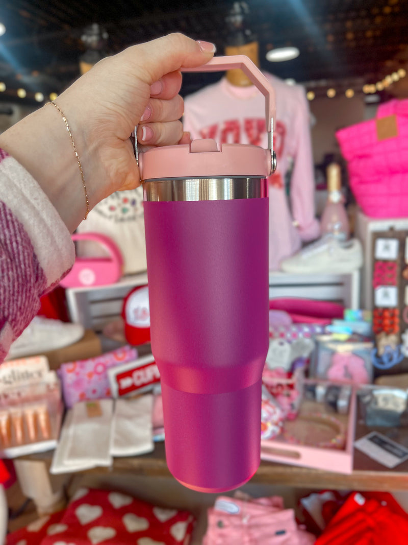 Plum Flip Straw Tumbler