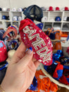 Red and White Game Day Knotted Beaded Headband