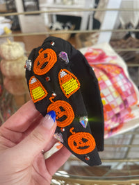 Halloween Beaded Candy Corn Headband