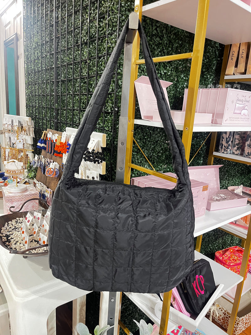 Black Quilted Shoulder Bag