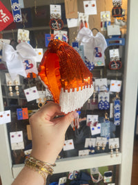 Orange and White Sequin Headband