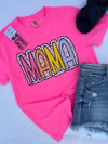 Mama Poka Dot Neon Pink Tee