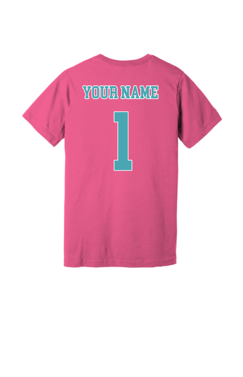 Beauty And The Cleats Bella Canvas Tee - Charity Pink