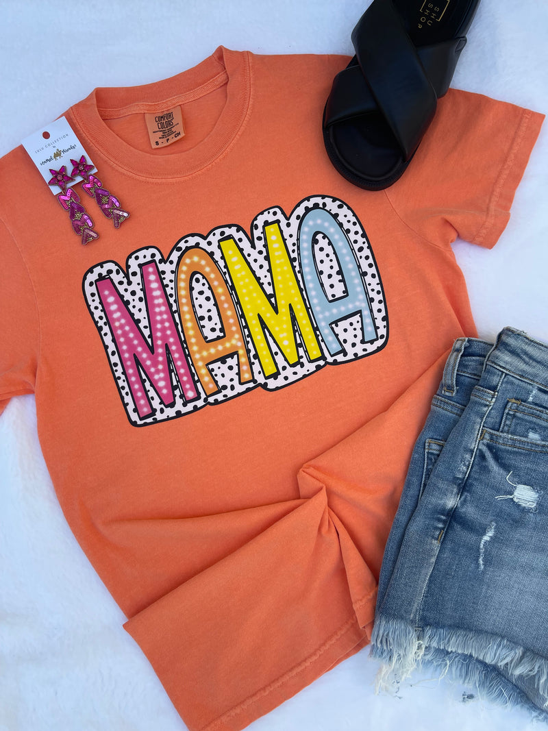 Mama Poka Dot Melon Tee