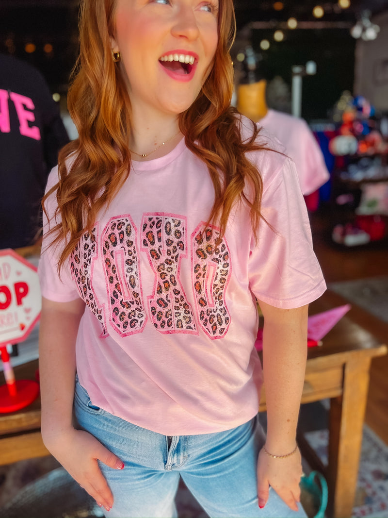 Faux Glitter XOXO Tee