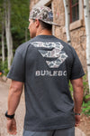 BURLEBO Heather Black Classic Deer Camo Signature Logo Tee