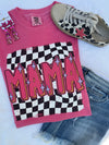 Retro Mama Checkered  T-Shirt