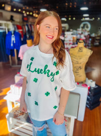 Lucky Clover Sequin T Shirt