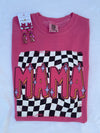 Retro Mama Checkered  T-Shirt