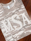 Raw Edge Camo Monogram Tee