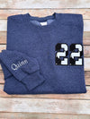 Custom Soccer Number Sweatshirt