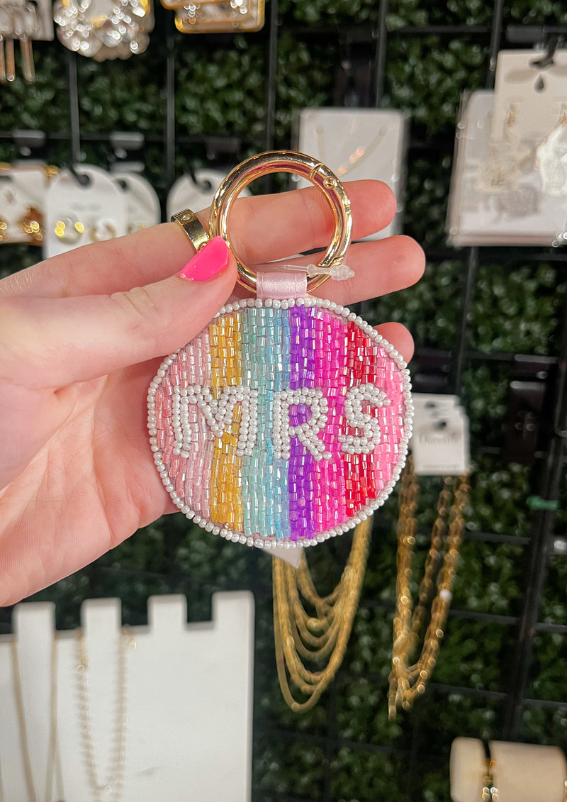 Beaded Mrs Keychain