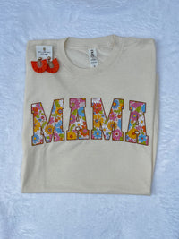 Retro Floral Neutral Mama Tee