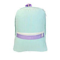 Oh Mint Small Backpack- Mermaid Seersucker