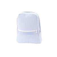 Oh Mint Small Backpack- Baby Blue Seersucker