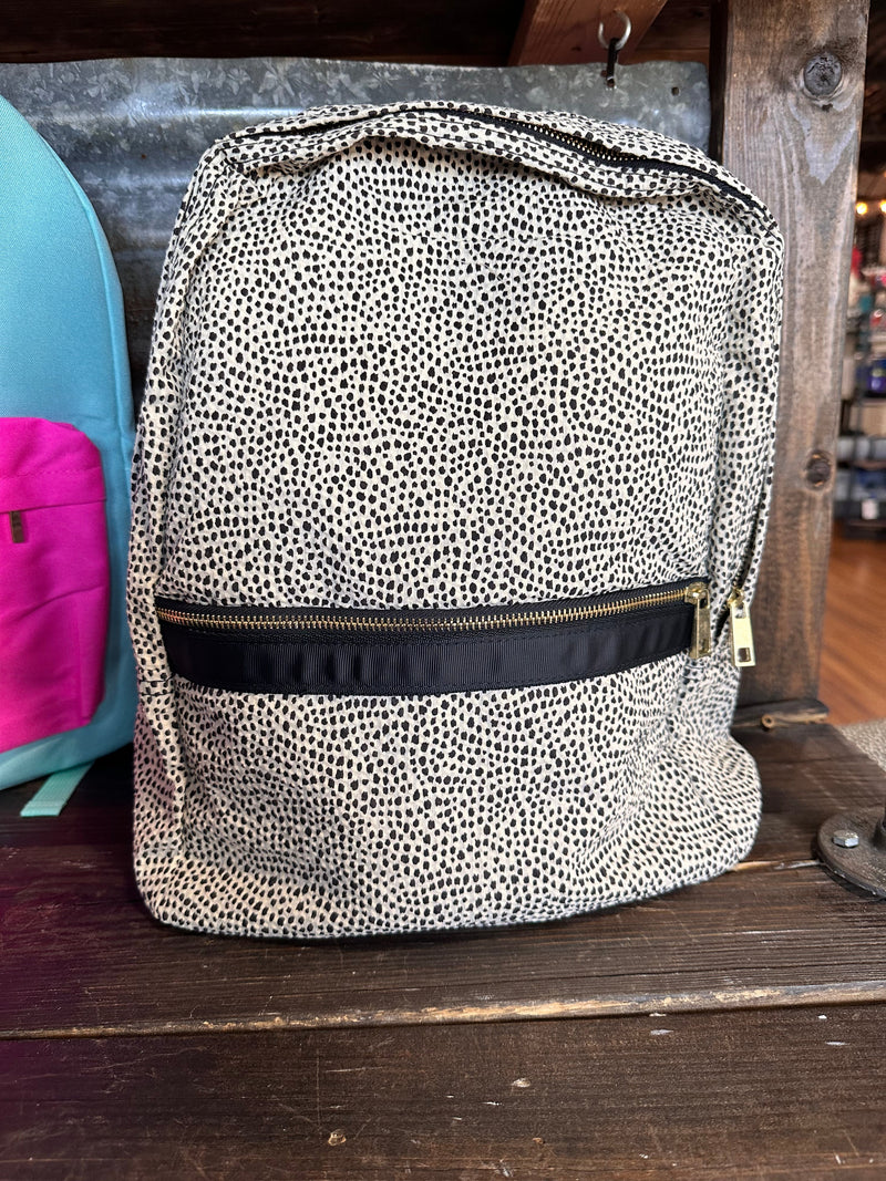 Oh Mint Medium Backpack - Cheetah Seersucker