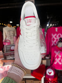 Vintage Havana White Low Top Red Back Tab and Star Sneaker