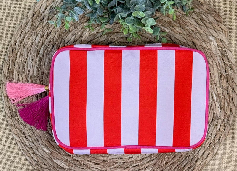 Stripe Cosmetic Bag - Perfect for Monogram