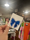 "Let's Go Indians" Bow Sticker