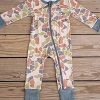 BURLEBO Baby Zip Up - Driftwood Camo