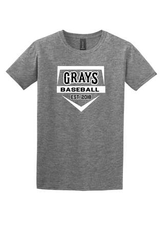 Copy of Gildan Softstyle T-Shirt - Graphite Home Plate