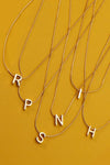 JOSSLYN by Wall to Wall - DELICATE SNAKE CHAIN INITIAL PENDANT NECKLACE