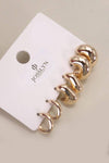 JOSSLYN by Wall to Wall - BUBBLE HOOP HUGGIE TRIO EARRINGS