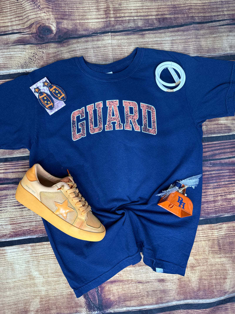 Guard Distressed Arch Varsity Tee